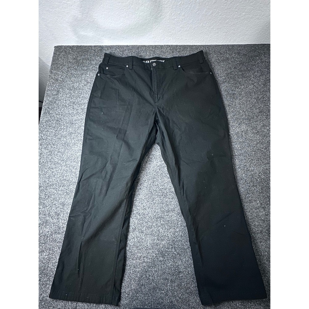 Duluth Trading Co Flex Fire Hose Black Pants Mens 40x30 Straight Leg Workwear - Picture 2 of 7